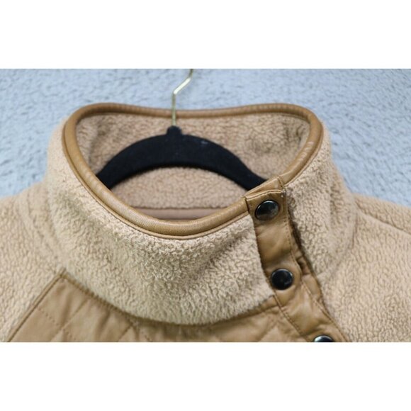 Abercrombie & Fitch Asymmetrical Snap-Up Fleece Sweatshirt-Size Medium - Picture 6 of 15